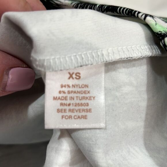 Torn by Ronny Kobo black and green print matching skirt and crop top NWT size XS - Picture 14 of 16